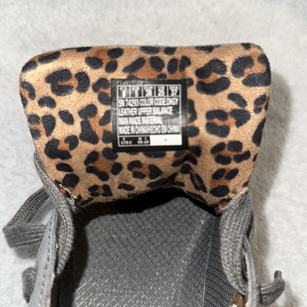 Skechers grey memory foam street sneakers with stripes & leopard lining. - Picture 7 of 7